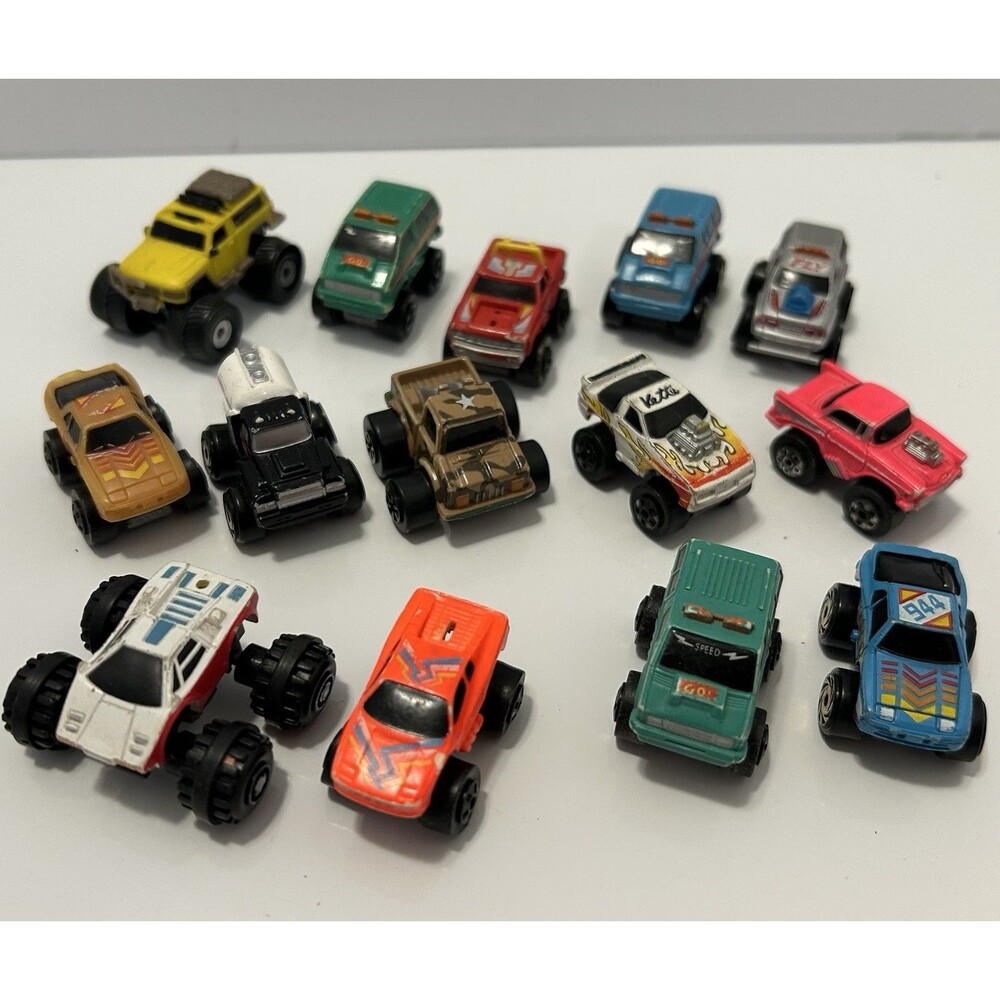 Micro Machines Turbo Wheels Funrise Monster Truck Lot Of 14 VTG